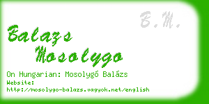 balazs mosolygo business card